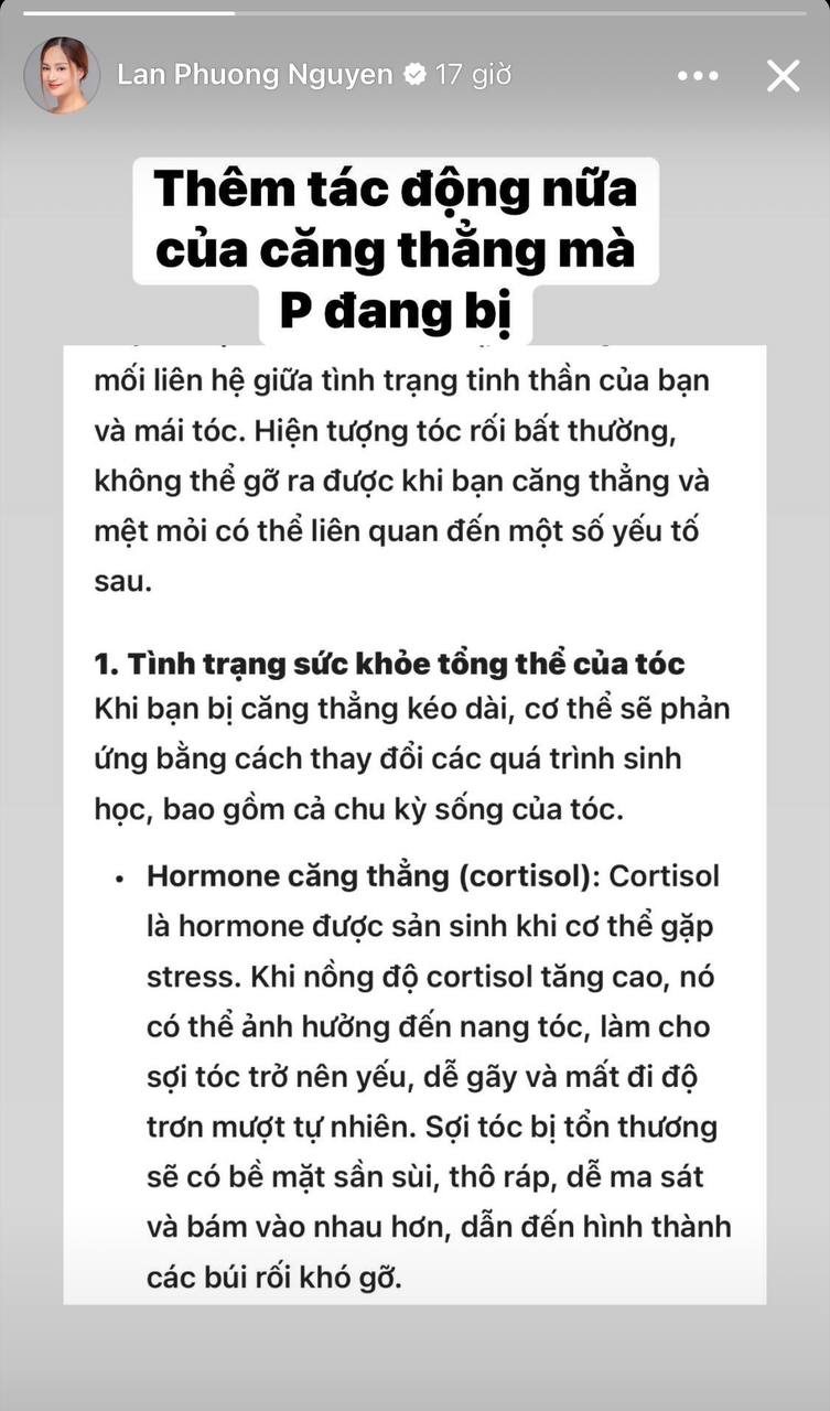 Tóc yếu, dễ gãy do căng thẳng