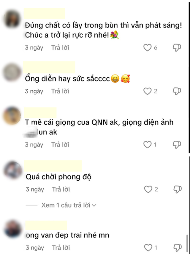 Bình luận tích cực từ khán giả về Quách Ngọc Ngoan