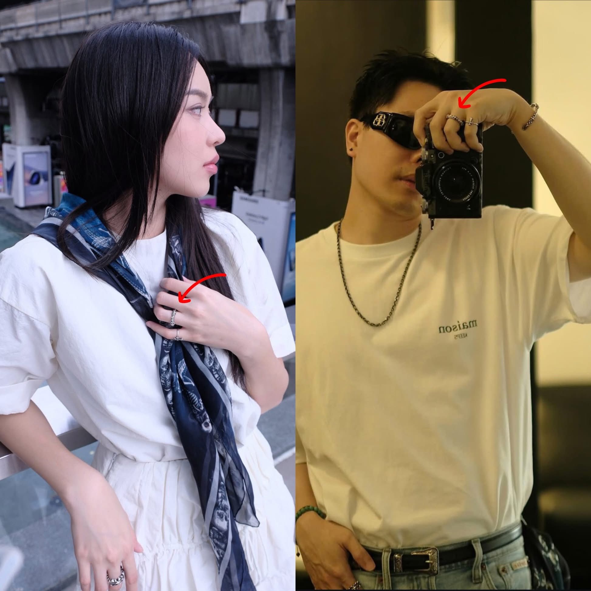 Khăn, nhẫn, áo đôi của Thanh Thủy và Trịnh Thăng Bình