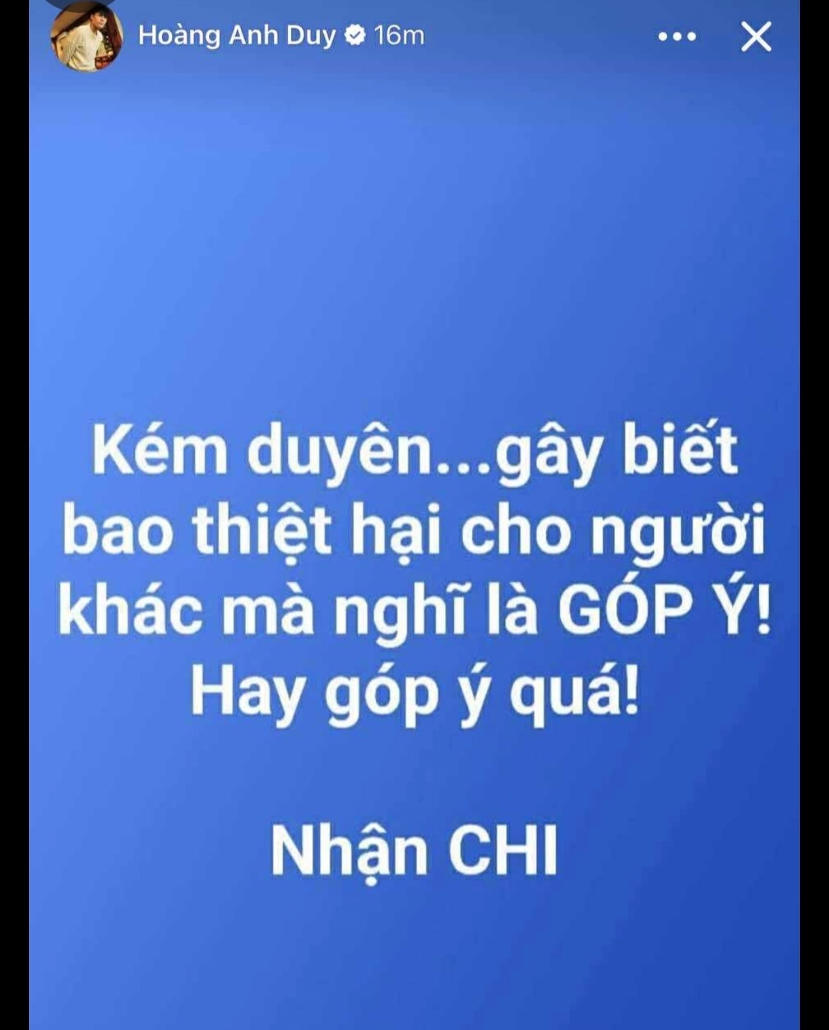 Đạo diễn công khai gọi hành động 'góp ý' của diễn viên là kém duyên