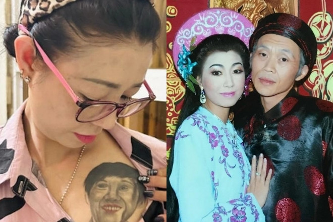Hà My xăm mặt Hoài Linh lên ngực