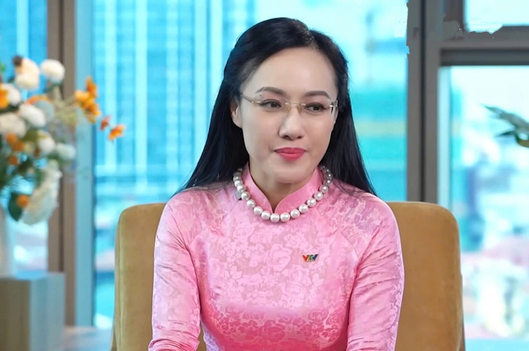 Cảnh quay hành động của BTV Hoài Anh