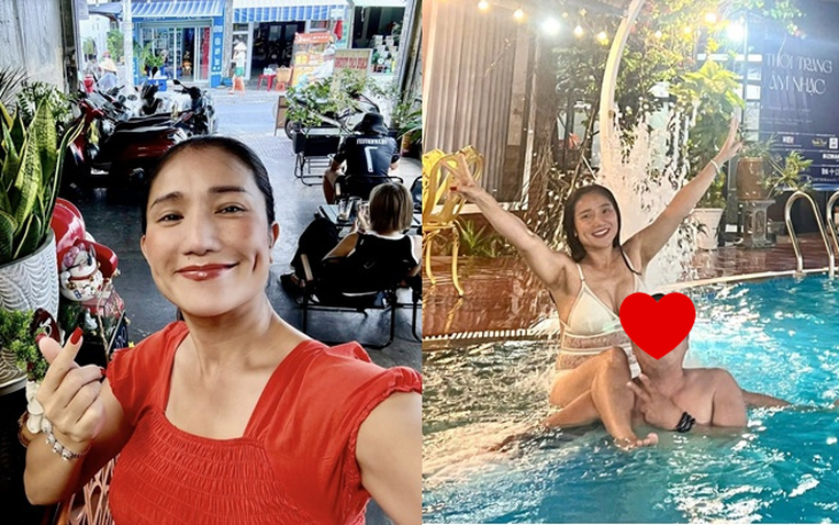 NSƯT Cát Tường nói thẳng về thông tin sắp lấy chồng đại gia ở tuổi U50- Ảnh 1. NSƯT Cát Tường cùng người đàn ông lạ mặt