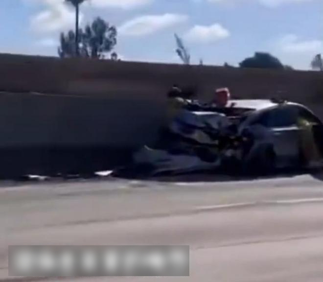 Hiện trường vụ tai nạn giao thông kinh hoàng Hình ảnh hiện trường vụ tai nạn của rapper J.