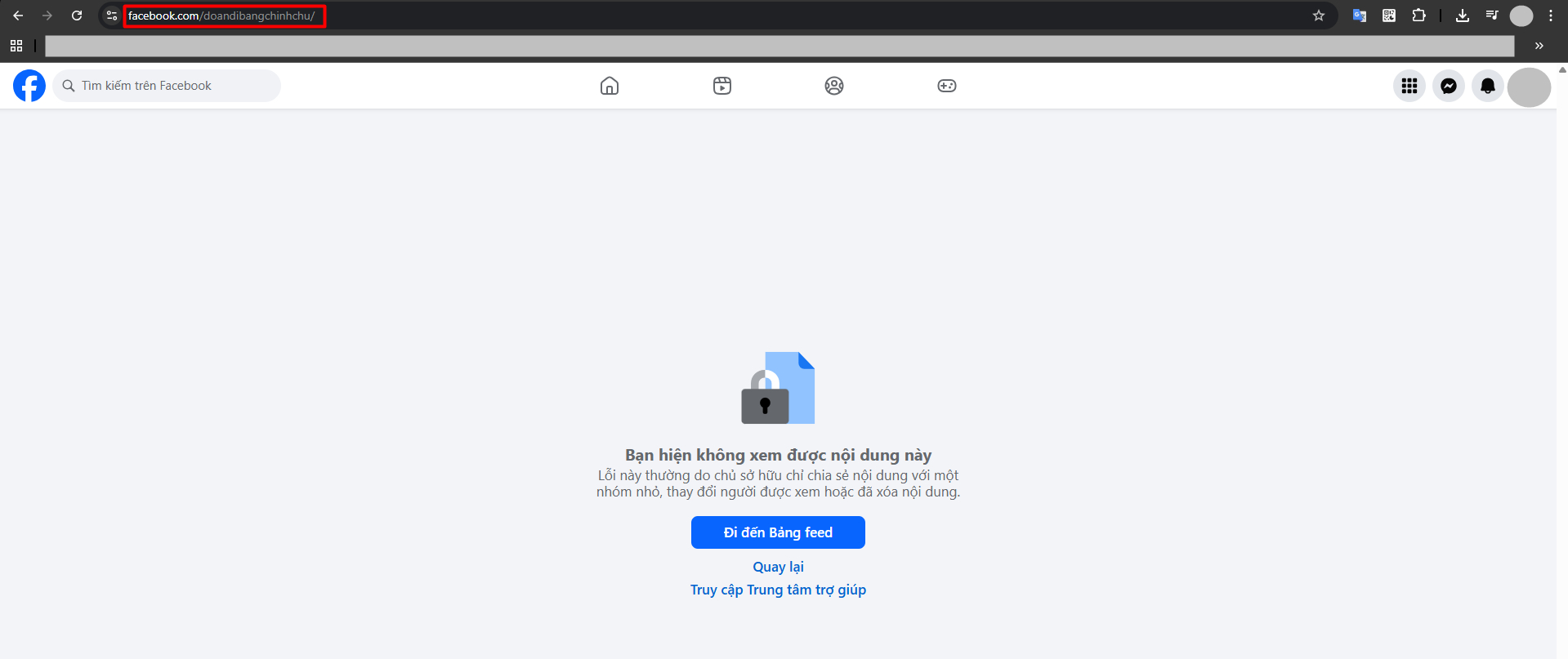 Tài khoản Facebook của Đoàn Di Băng bị khóa Không thể tìm thấy tài khoản Facebook của Đoàn Di Băng