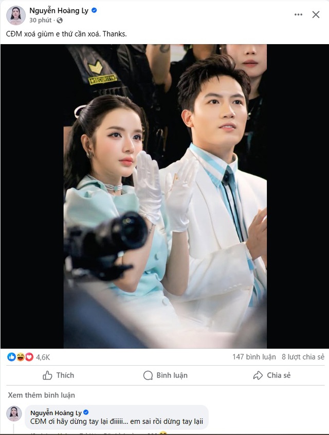 LyLy yêu cầu netizen chỉnh sửa ảnh LyLy và Anh Tú cùng bức ảnh bị chỉnh sửa