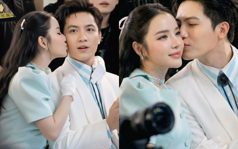 LyLy và Anh Tú trong bức ảnh chung LyLy và Anh Tú ngồi cạnh nhau