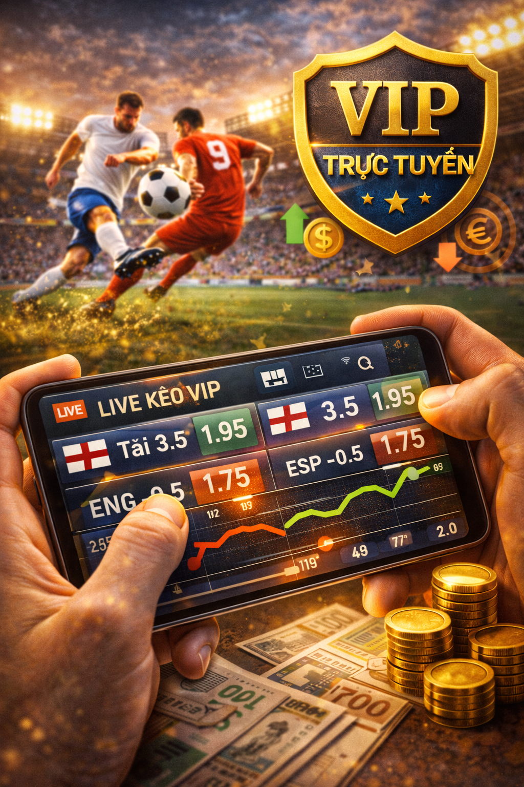 Trực tuyến VIP với kèo bóng đá
