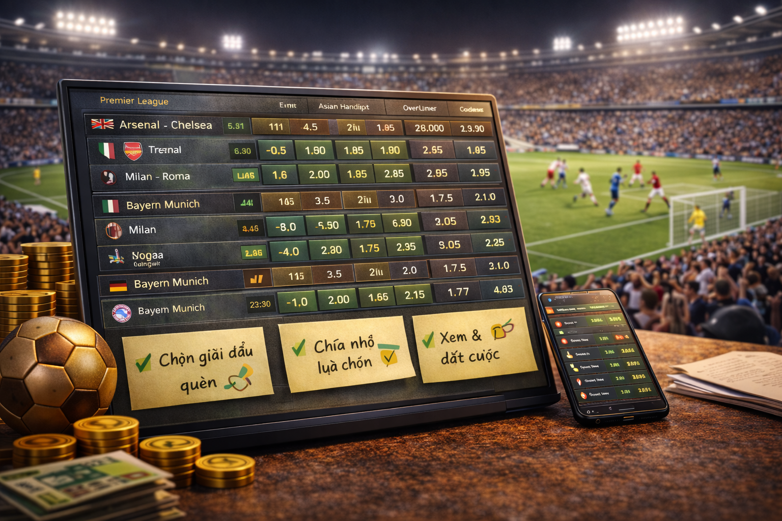 Cược thể thao và không khí bóng đá