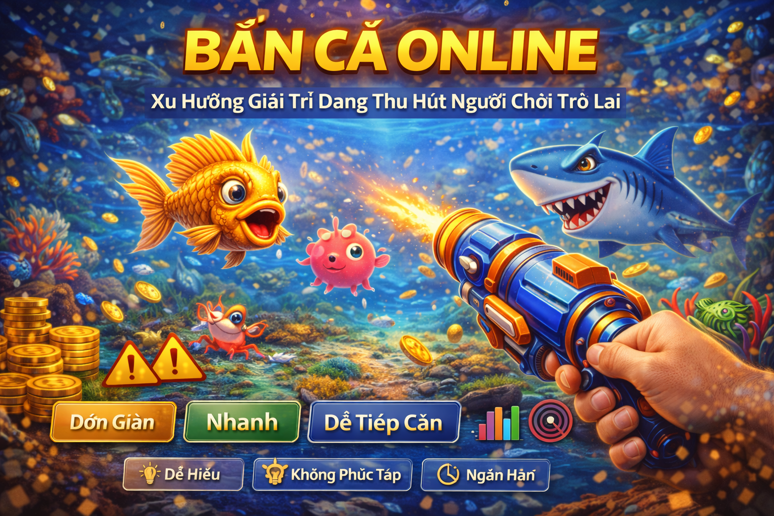 Bắn cá online hấp dẫn với phần thưởng