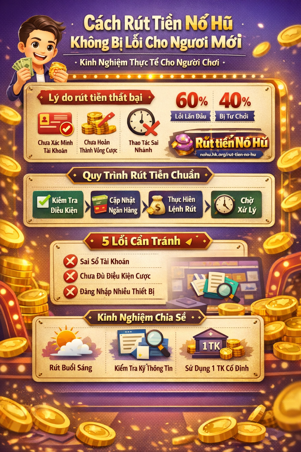 Hướng dẫn rút tiền Nổ Hũ thành công